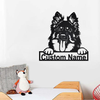 Godmerch- Cut Metal Sign- Personalized Bohemian Shepherd Cut Metal Sign, Dog Lover Metal Wall Art, Laser Cut Metal Signs