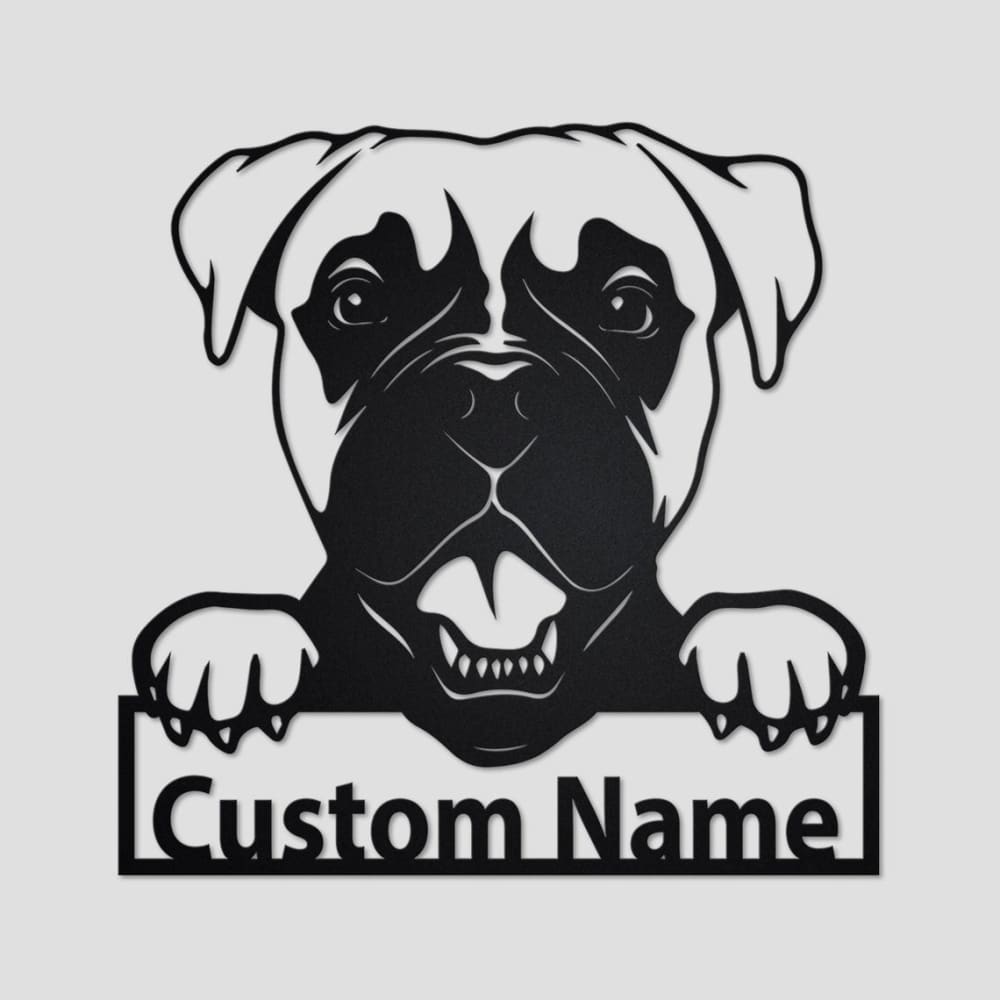Godmerch- Cut Metal Sign- Personalized Boxer Dog Metal Sign Dog Lover Metal Wall Art, Laser Cut Metal Signs Boxer Dog