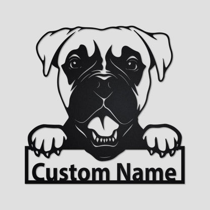 Godmerch- Cut Metal Sign- Personalized Boxer Dog Metal Sign Dog Lover Metal Wall Art, Laser Cut Metal Signs Boxer Dog
