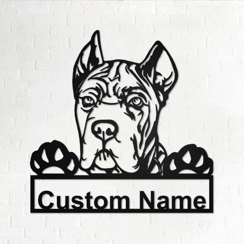 Personalized Cane Corso Dog Metal Sign, Dog Lover Metal Wall Art, Laser Cut Metal Signs Cane Corso Dog