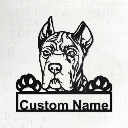 Personalized Cane Corso Dog Metal Sign, Dog Lover Metal Wall Art, Laser Cut Metal Signs Cane Corso Dog