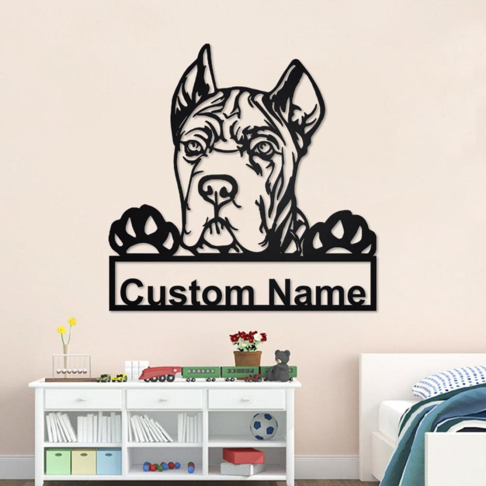 Personalized Cane Corso Dog Metal Sign, Dog Lover Metal Wall Art, Laser Cut Metal Signs Cane Corso Dog