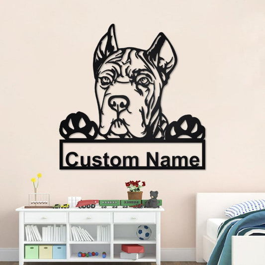 Personalized Cane Corso Dog Metal Sign, Dog Lover Metal Wall Art, Laser Cut Metal Signs Cane Corso Dog