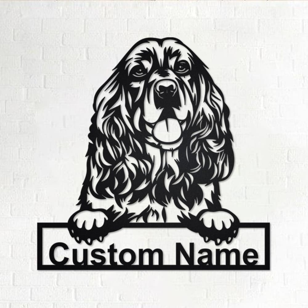 Personalized Cocker Spaniel Cut Metal Sign Dog Lover Metal Wall Art, Laser Cut Metal Signs Cocker Spaniel Dog