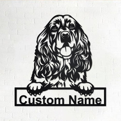 Personalized Cocker Spaniel Cut Metal Sign Dog Lover Metal Wall Art, Laser Cut Metal Signs Cocker Spaniel Dog