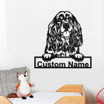 Personalized Cocker Spaniel Cut Metal Sign Dog Lover Metal Wall Art, Laser Cut Metal Signs Cocker Spaniel Dog