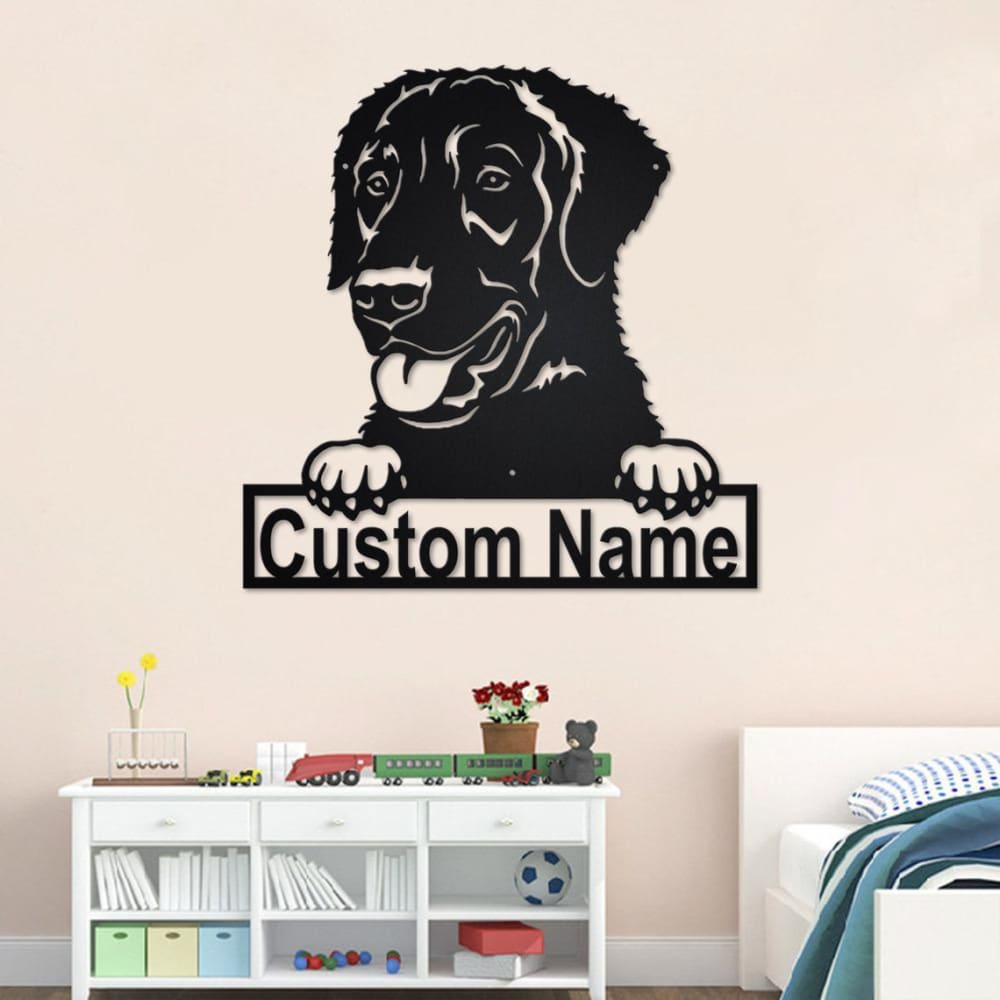 Personalized Curly-Coated Retriever Dog Cut Metal Sign, Dog Lover Metal Wall Art, Laser Cut Metal Signs Dog