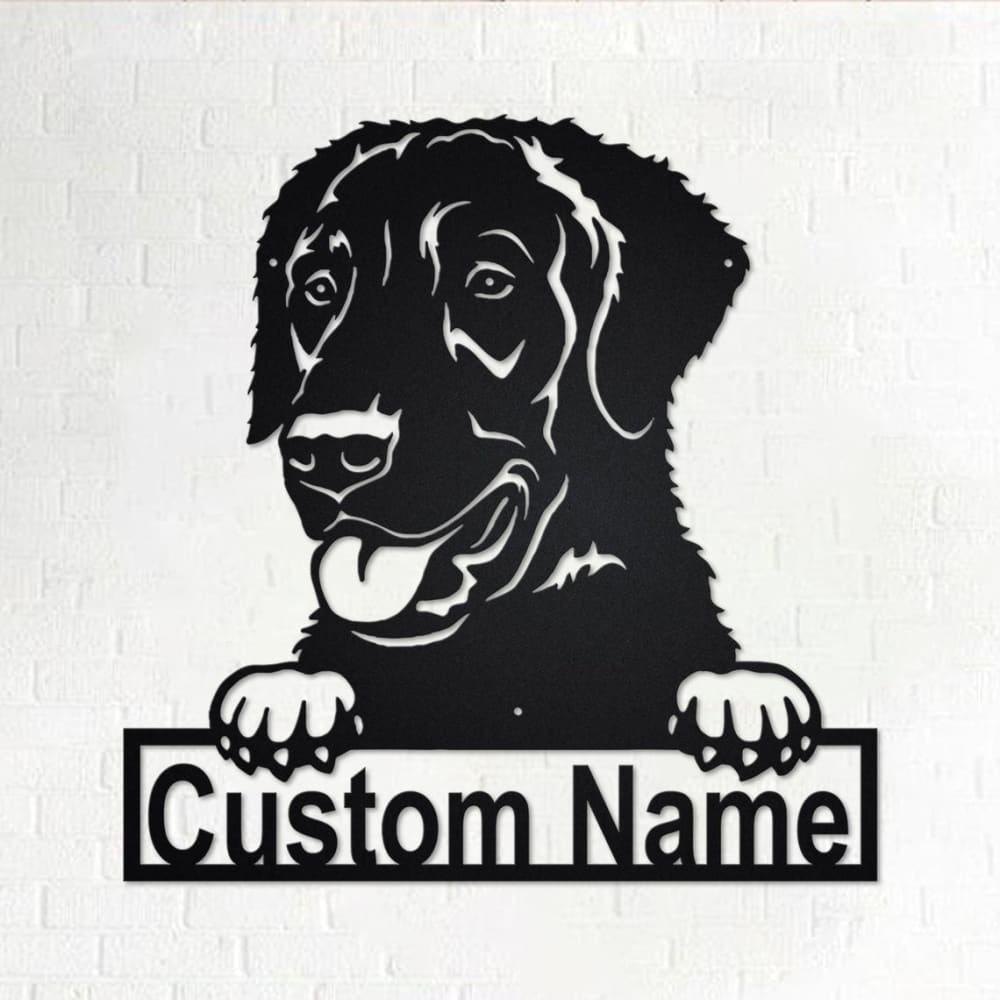 Personalized Curly-Coated Retriever Dog Cut Metal Sign, Dog Lover Metal Wall Art, Laser Cut Metal Signs Dog