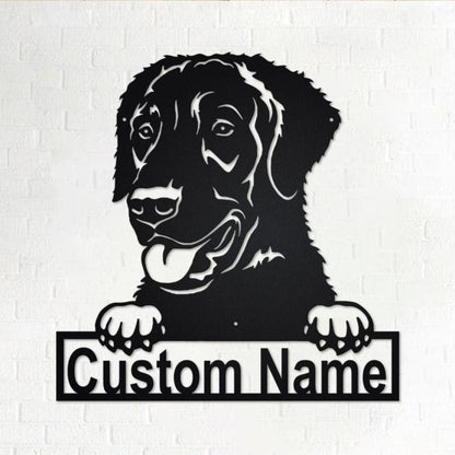 Personalized Curly-Coated Retriever Dog Cut Metal Sign, Dog Lover Metal Wall Art, Laser Cut Metal Signs Dog