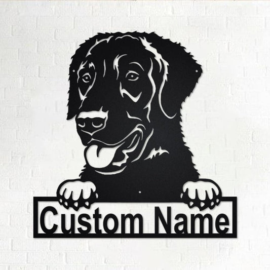Personalized Curly-Coated Retriever Dog Cut Metal Sign, Dog Lover Metal Wall Art, Laser Cut Metal Signs Dog