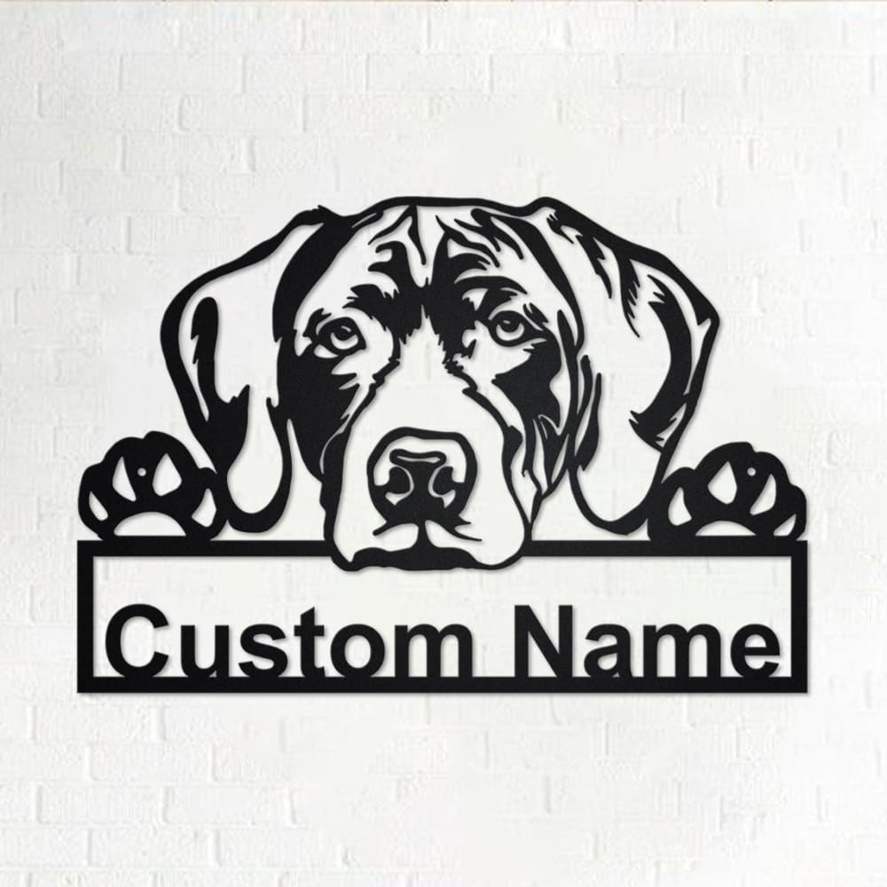 Personalized Custom German Shorthaired Pointer Metal Sign for Dog Lover Custom Name Metal Wall Art