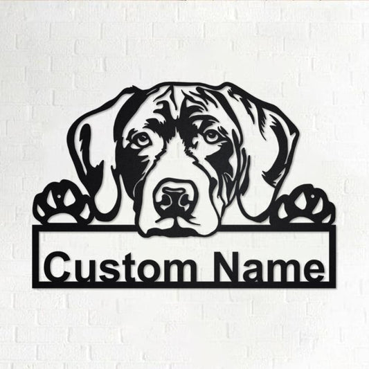 Personalized Custom German Shorthaired Pointer Metal Sign for Dog Lover Custom Name Metal Wall Art