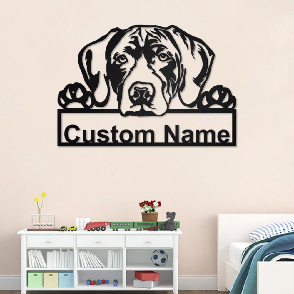 Personalized Custom German Shorthaired Pointer Metal Sign for Dog Lover Custom Name Metal Wall Art