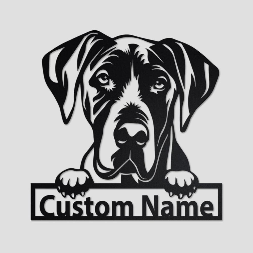 Personalized Great Dane Dog Cut Metal Sign for Dog Lover Metal Wall Art, Laser Cut Metal Signs Great Dane Dog