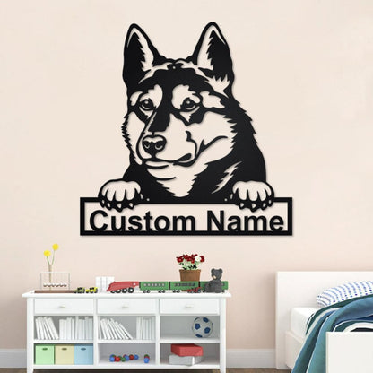 Personalized Laika Dog Cut Metal Sign, Dog Lover Custom Name Metal Wall Art, Laser Cut Metal Signs Laika Dog