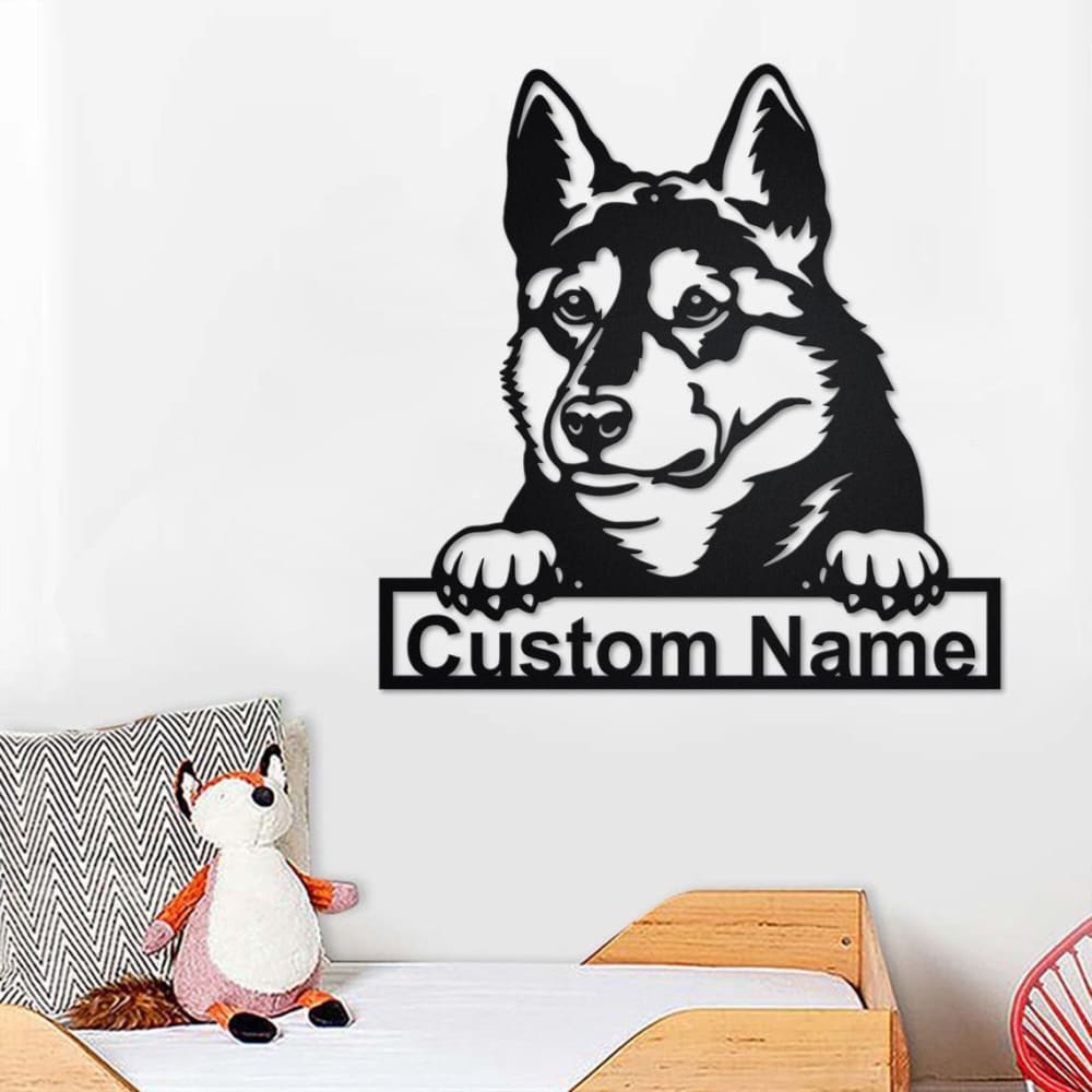 Personalized Laika Dog Cut Metal Sign, Dog Lover Custom Name Metal Wall Art, Laser Cut Metal Signs Laika Dog