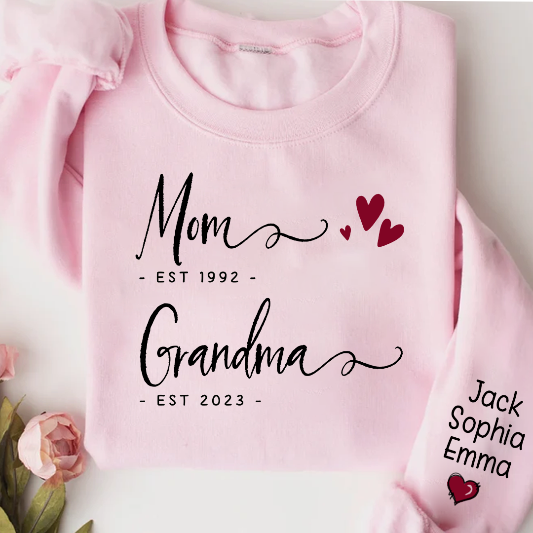 Mom est grandma est with kids Sweatshirt