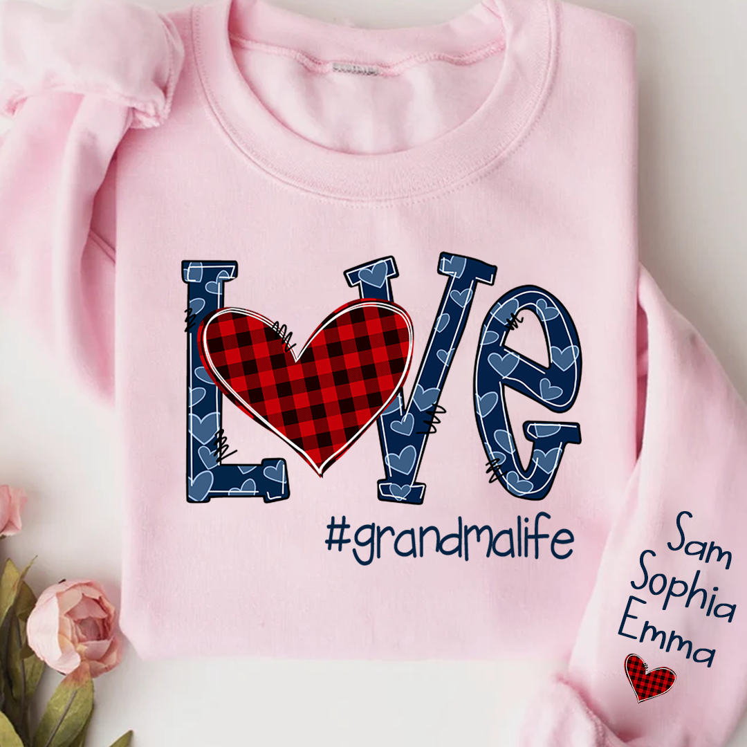 Love grandmalife Sweatshirt with kids Valentine's Day Sweatshirt