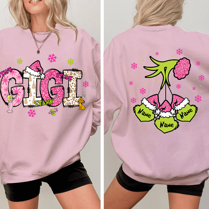 Gigi Pink Christmas And Kids Sweatshirt 2024