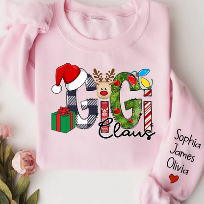Gigi Claus Sweatshirt, Merry Christmas Nana, Grandma  Sweatshirt, Custom Grandma Claus Christmas