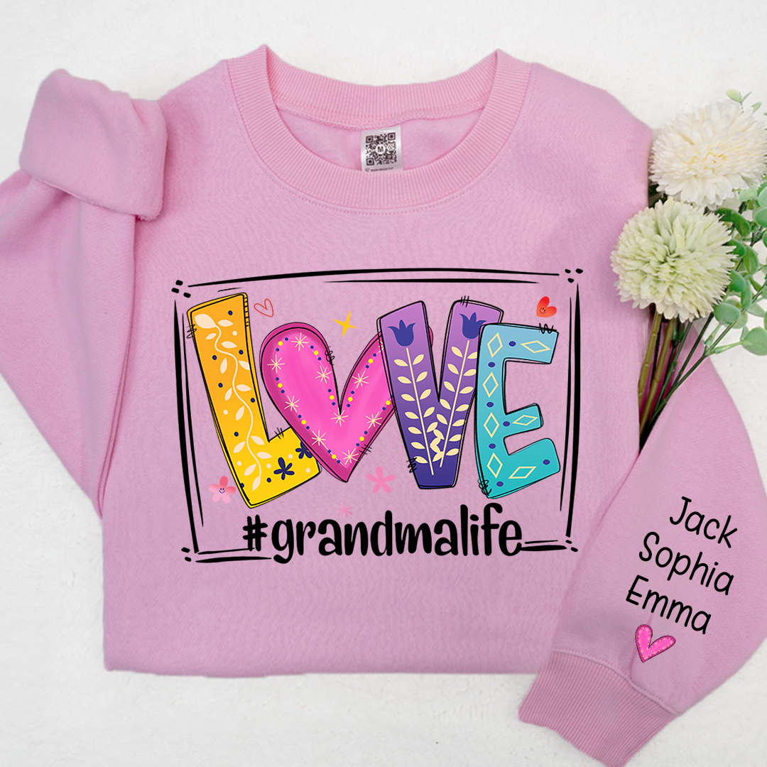 Love grandmalife Sweatshirt And kids Valentine's Day Sweatshirt