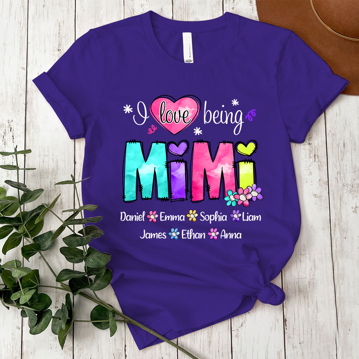 Custom I love being Nana Color Shirt, Personalized Nickname And Grandkids, Gift For Mother's Day
