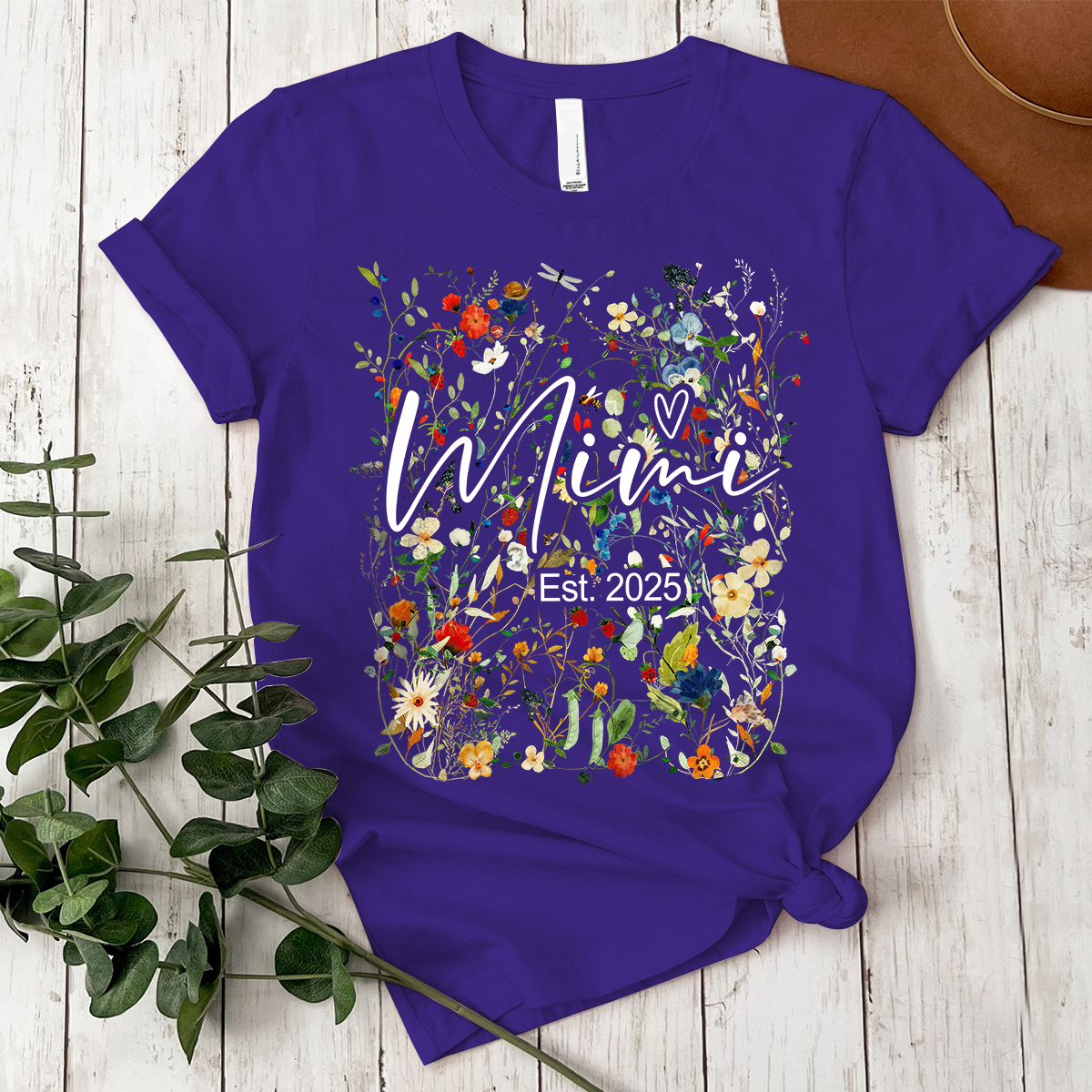 Custom Mimi Est Flower Shirt, Personalized Nickname And Grandkids, Gift For Mother's Day