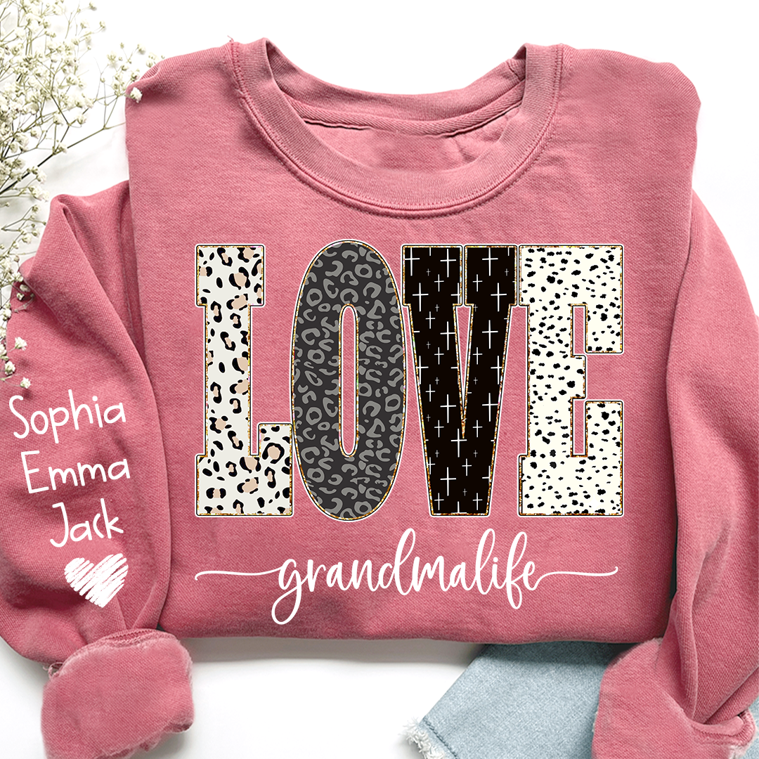 Personalized Love grandmalife Bible Style Gift For Grandma And Grandkids Sweatshirt