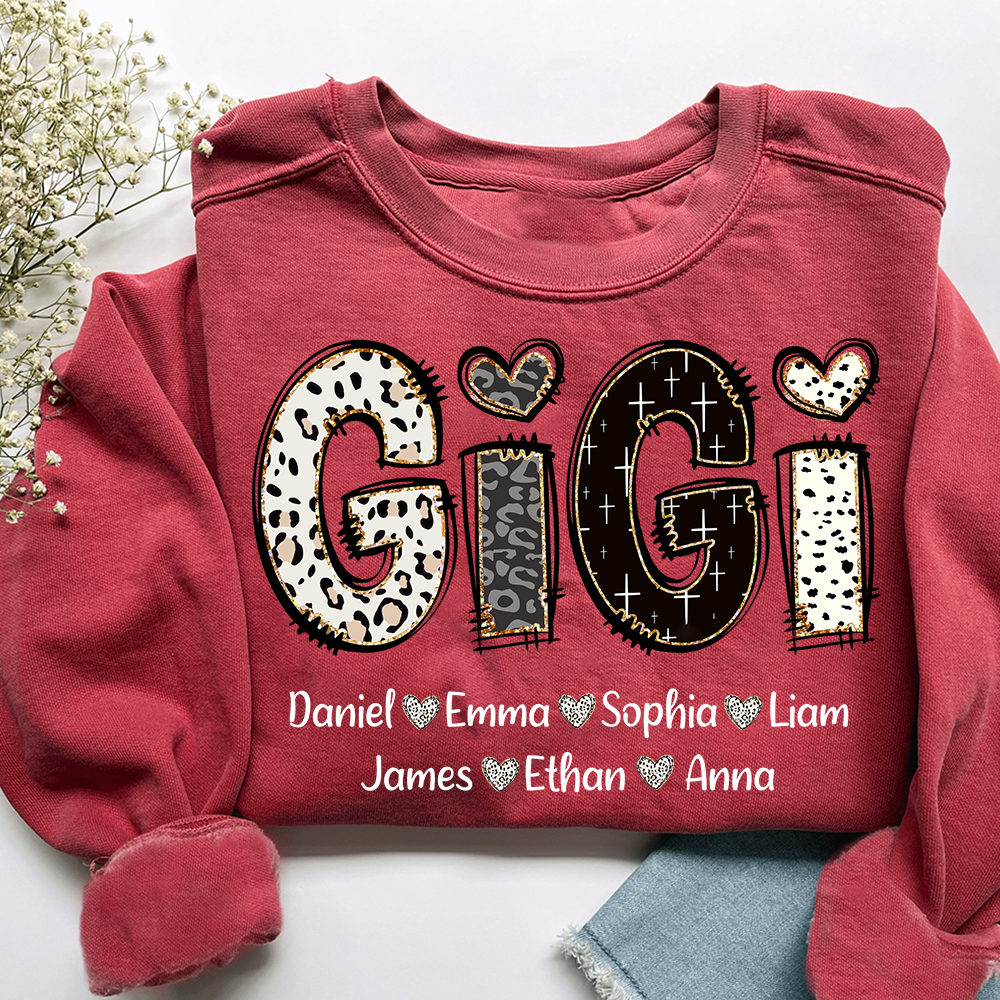 Custom Gigi Bible Style Gift For Grandma With Grandkids Sweatshirt