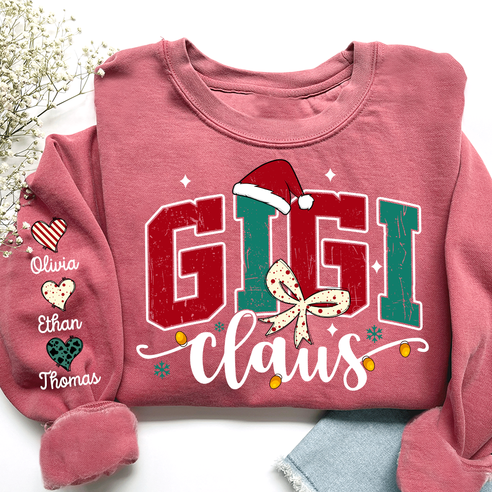 Gigi claus And Grandkids Merry Christmas Sweatshirt