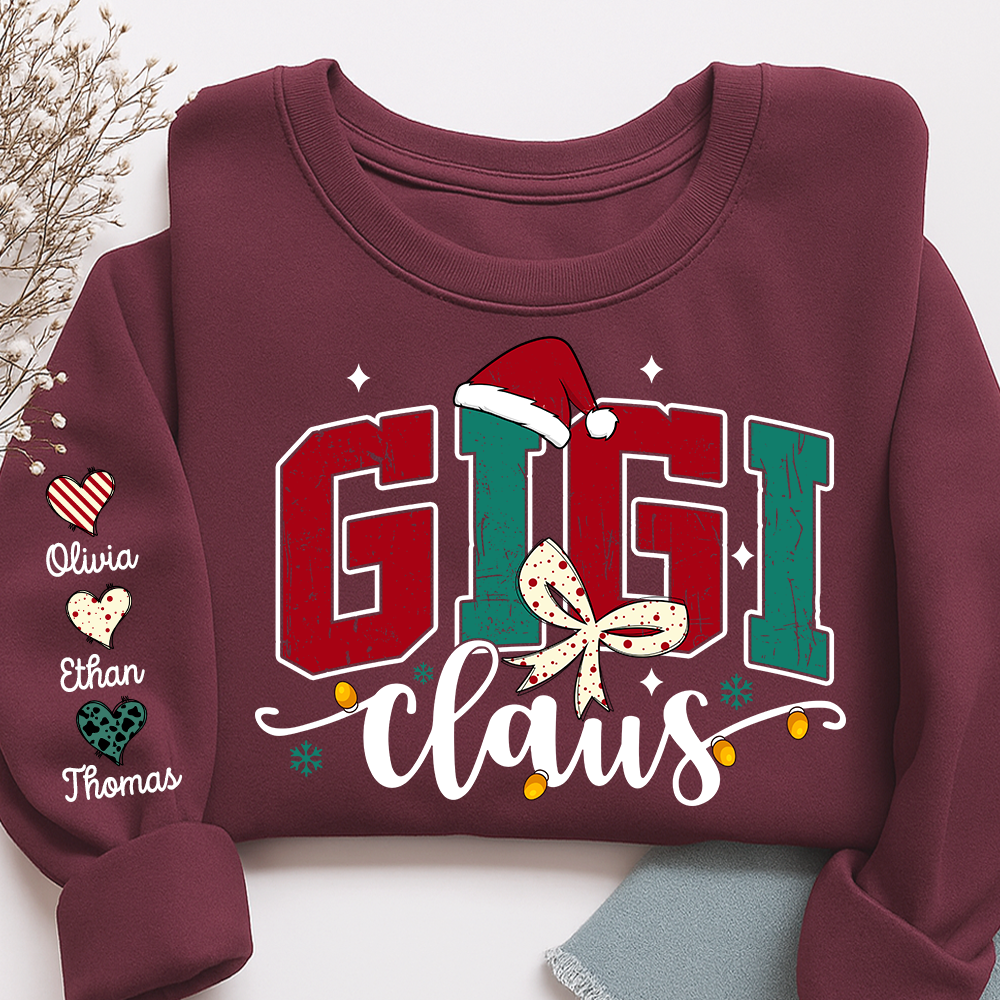 Gigi claus And Grandkids Merry Christmas Sweatshirt
