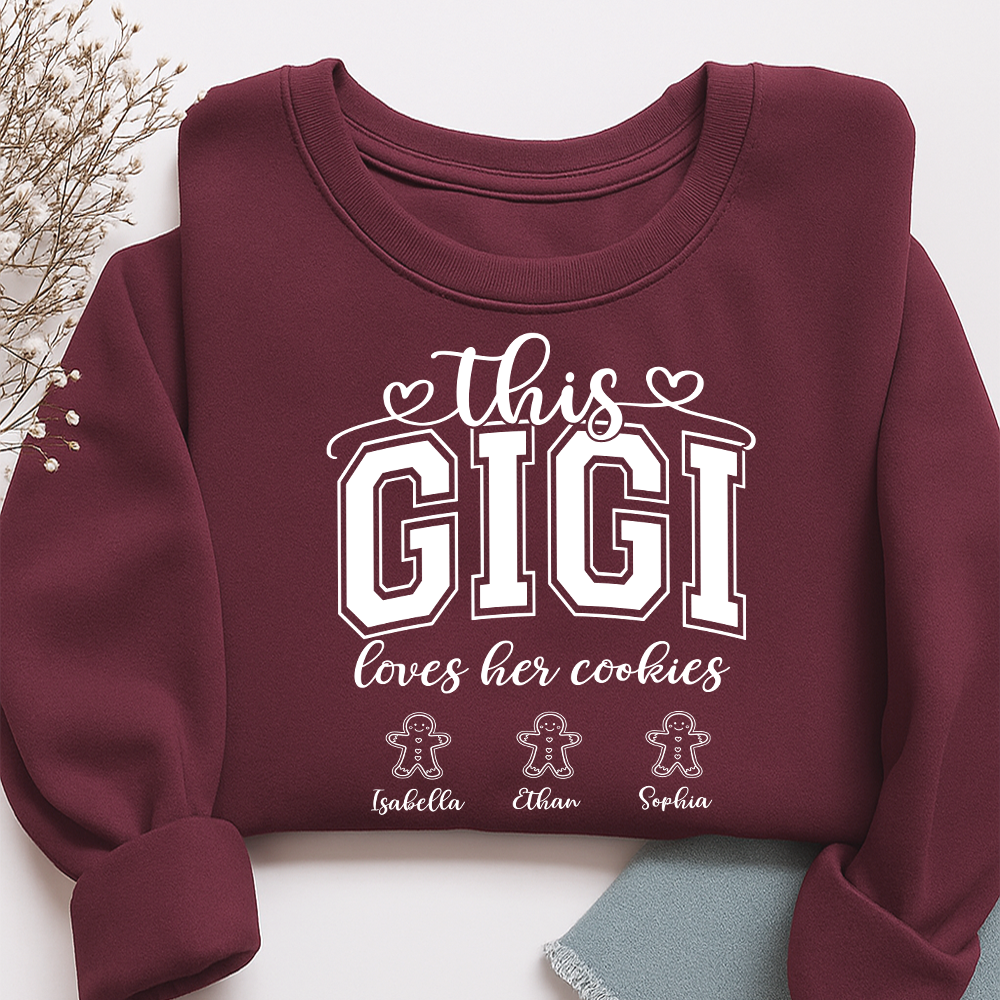 Personalized This Gigi Loves Her Cookies And Grandkids Sweatshirt