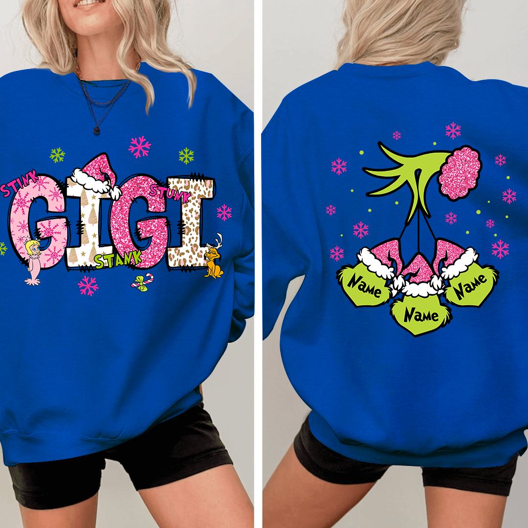 Gigi Pink Christmas And Kids Sweatshirt 2024
