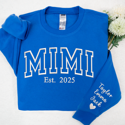 Mimi Est Embroidered And Grandkids Sweatshirt