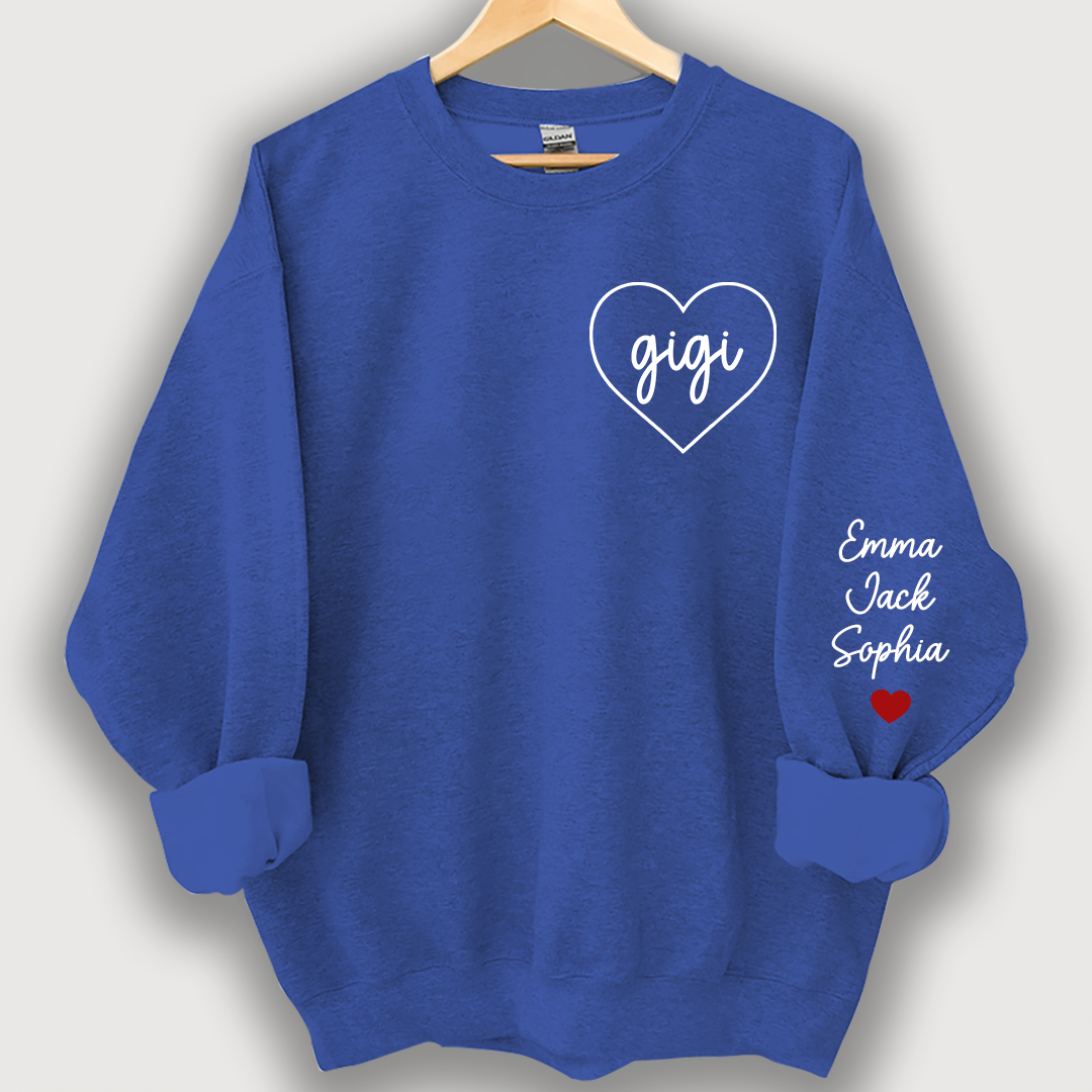 Personalized Grandma, Gigi ,Nana Custom Sweater And Grandkids Sweatshirt