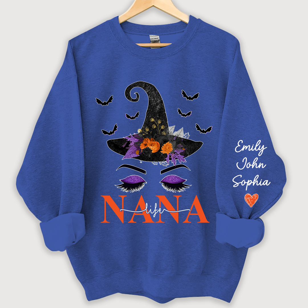 Personalized Nanalife Hat Halloween And Grandkids Sweatshirt