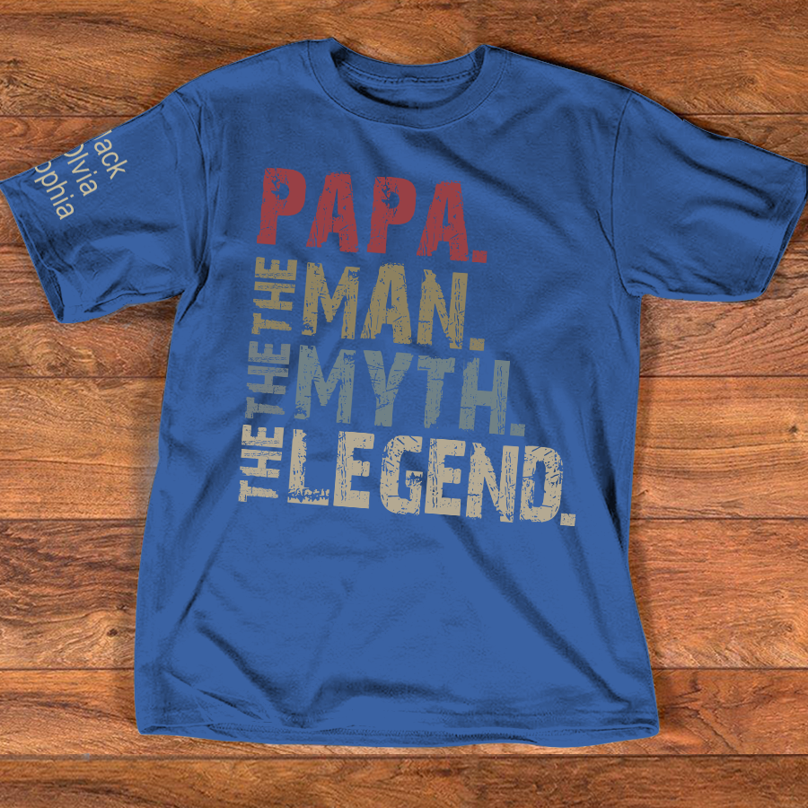 Papa The Man The Myth The Legend And Grandkids T-Shirt