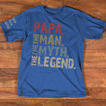 Papa The Man The Myth The Legend And Grandkids T-Shirt
