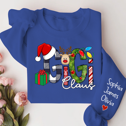 Gigi Claus Sweatshirt, Merry Christmas Nana, Grandma  Sweatshirt, Custom Grandma Claus Christmas