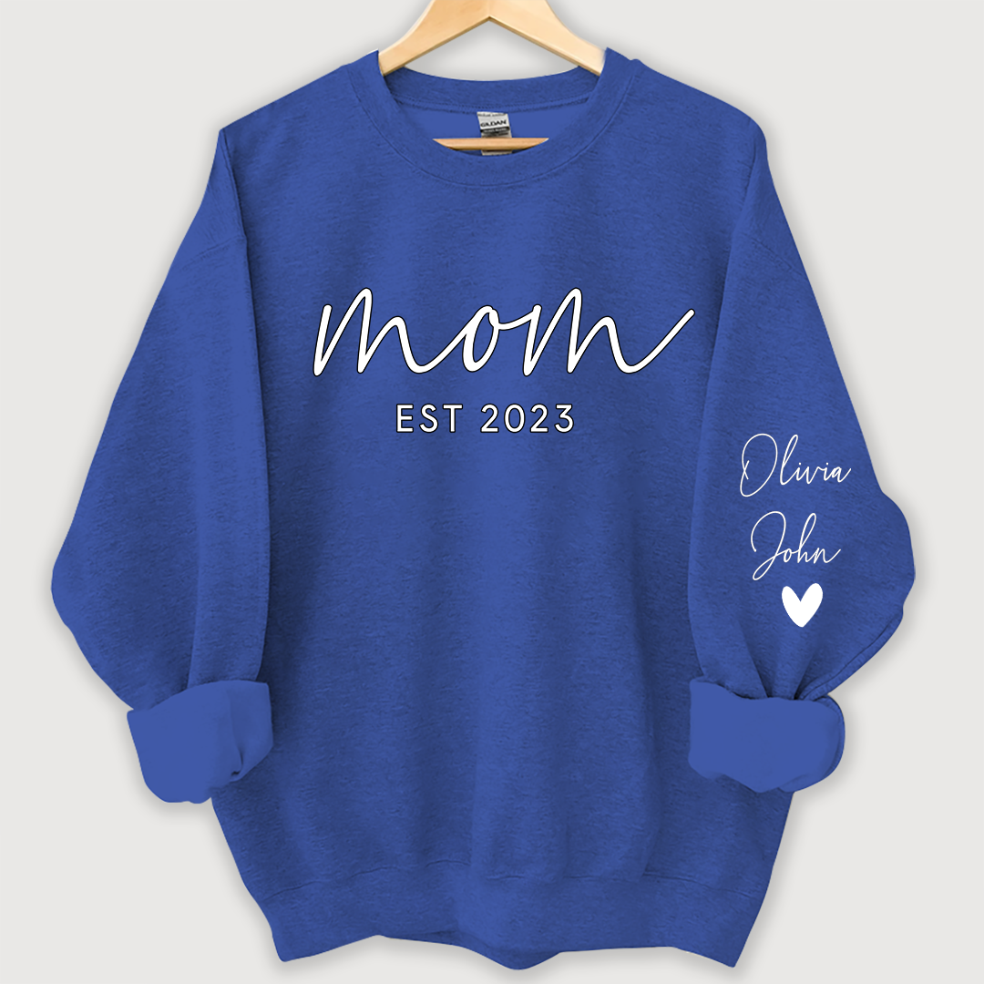 Mom est and kids Sweatshirt