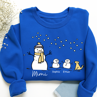 Mimi Snowman Dog with Grandkids – Christmas Gifts Sweatshirt