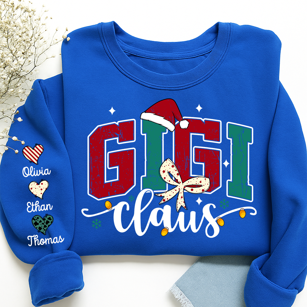 Gigi claus And Grandkids Merry Christmas Sweatshirt