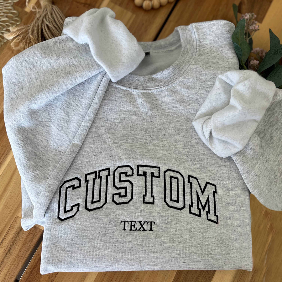 Embroidered Custom text sweatshirt, Personalized Grandma gift, Grammy, Oma, Nana, Gigi, Mimi, Mom Gift for Christmas Sweatshirt