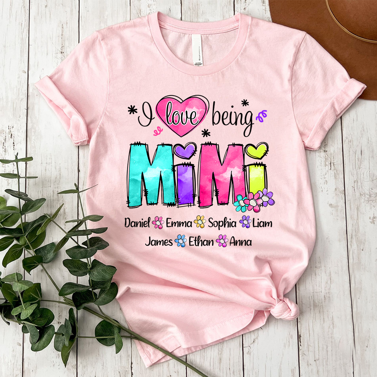 Custom I love being Nana Color Shirt, Personalized Nickname And Grandkids, Gift For Mother's Day