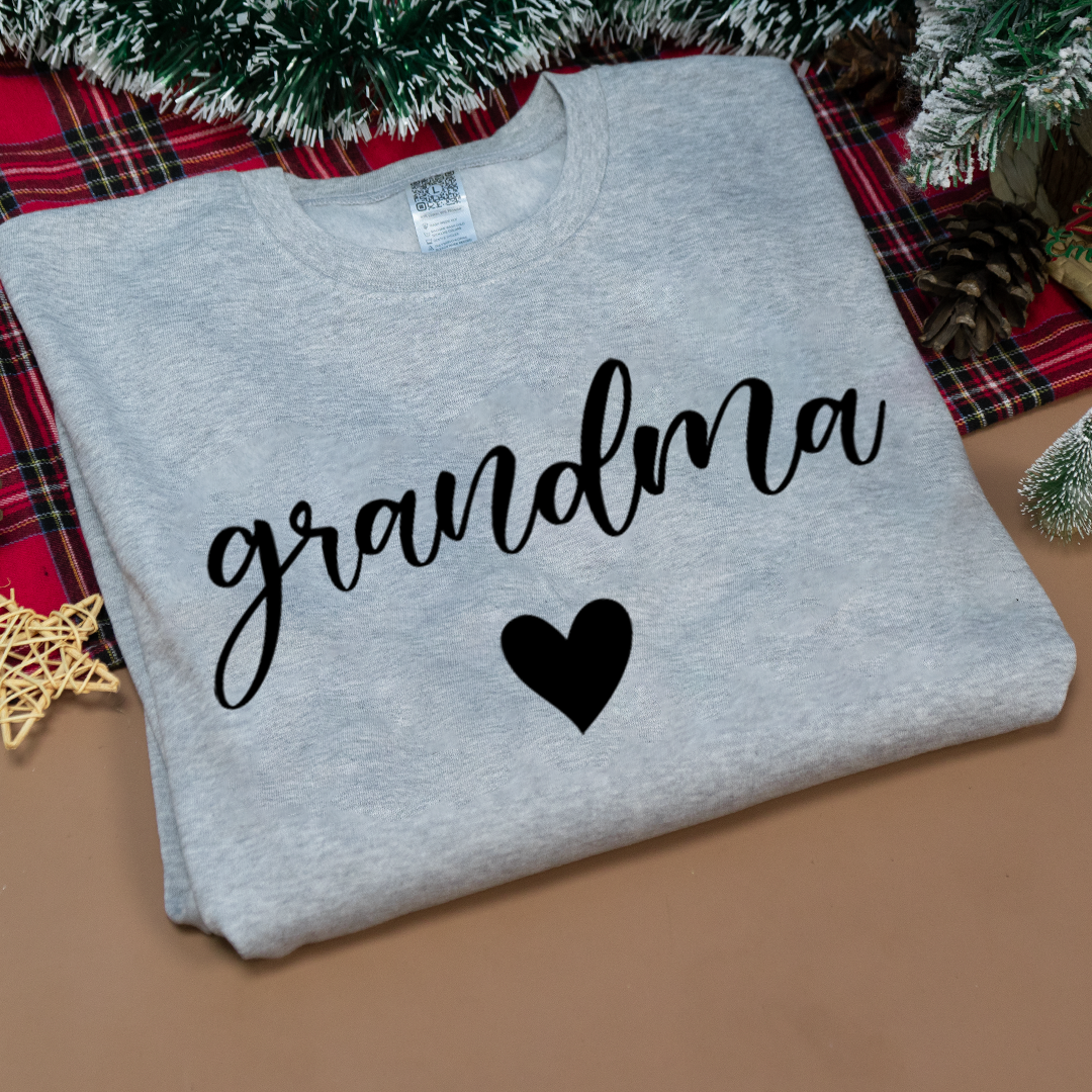 Grandma And Grandkids Heart Personalize Sweatshirt Mix