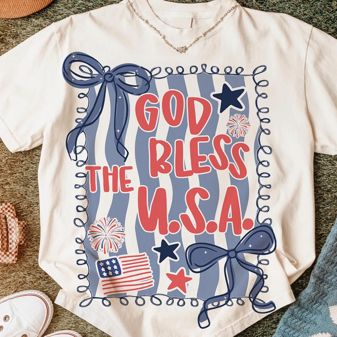 Patriotic Coquette American Trendy  Red White and Blue