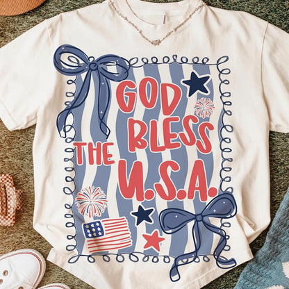 Patriotic Coquette American Trendy  Red White and Blue