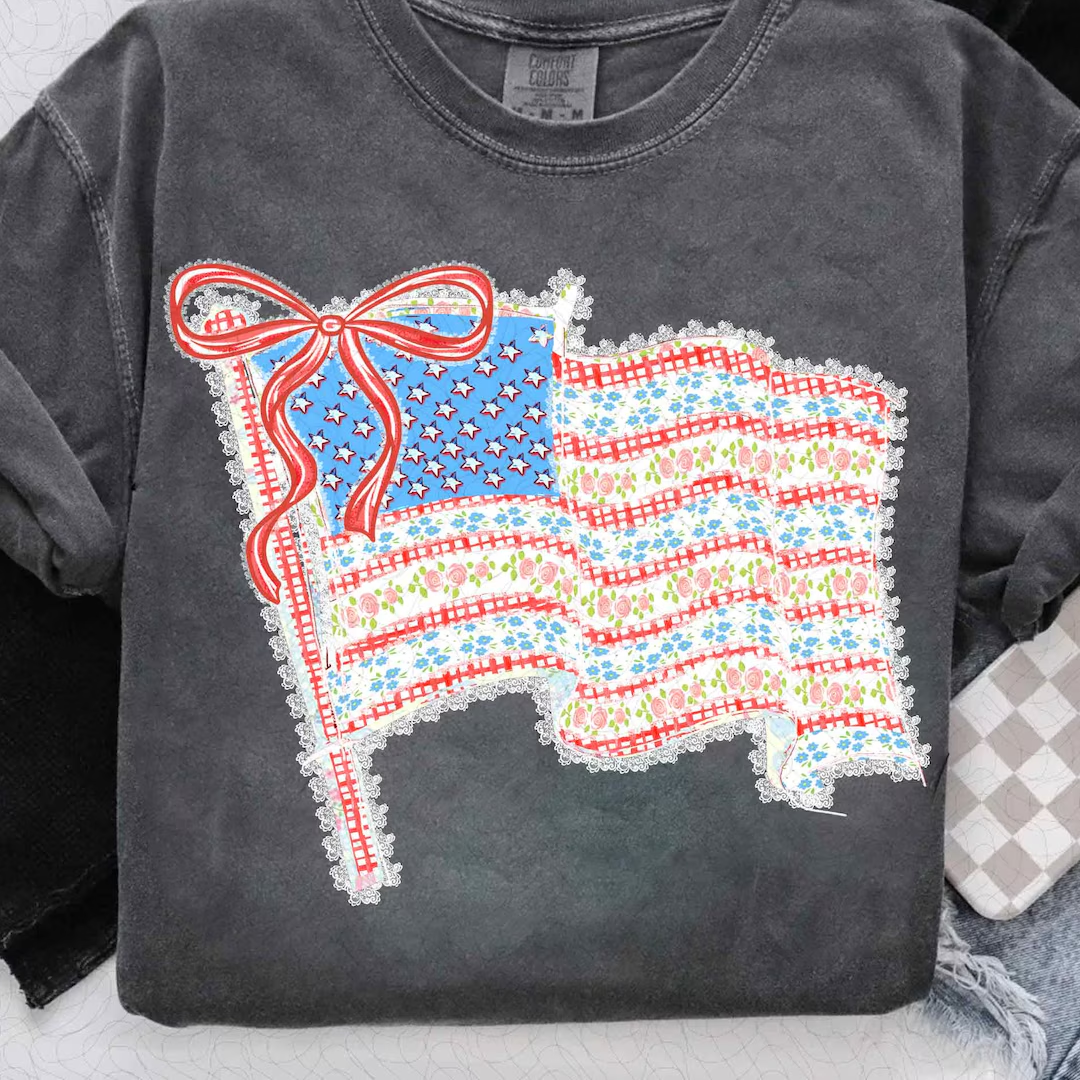 Patriotic Coquette American Trendy  Red White and Blue