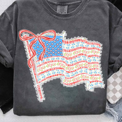 Patriotic Coquette American Trendy  Red White and Blue