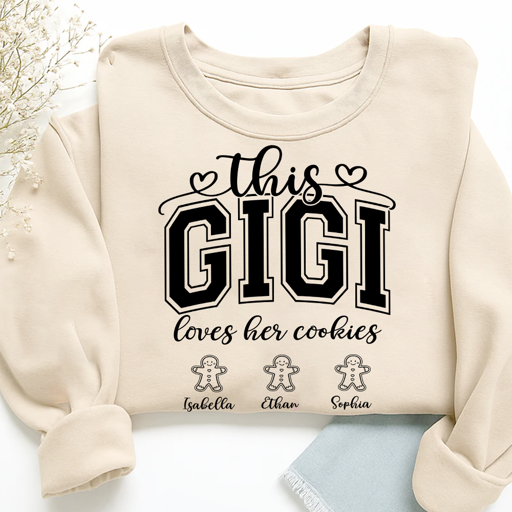Personalized This Gigi Loves Her Cookies And Grandkids Sweatshirt
